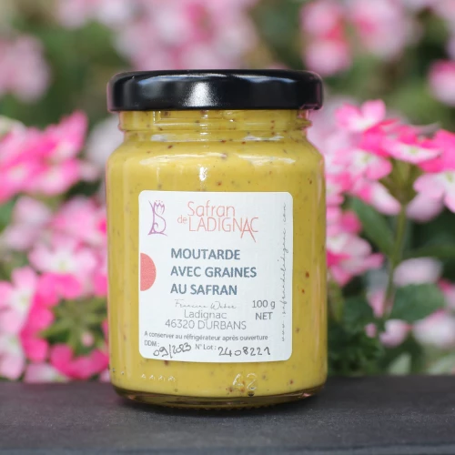 Moutarde de Dijon avec graines au safran 100g